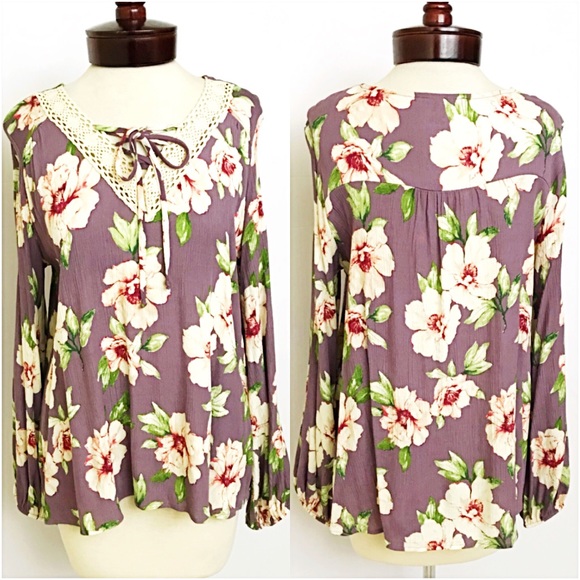 Boho Lace Up Peasant Top Blouse SML - Picture 4 of 6